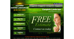 Desktop Screenshot of californiasunshinelandscape.com
